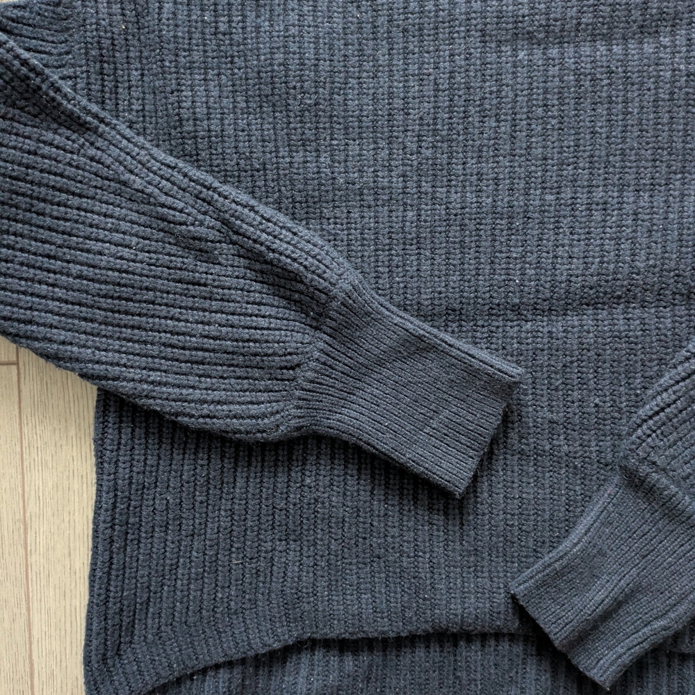 Dynamite Navy Ribbed Sweater - Picture 6 of 7